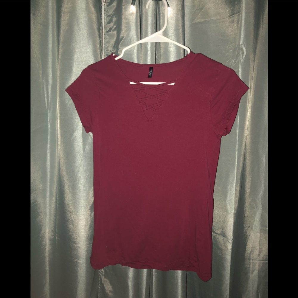Pink crisscross shirt